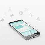 Smartphone screen showing a professional business dashboard as a central control hub for solo entrepreneurs.