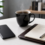 Best budget smartphones for entrepreneurs in 2026 featuring Samsung Galaxy and Google Pixel A-series on a professional white office desk with coffee and planner.
