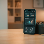 Smartphone displaying an ecommerce dashboard next to a small shipping box on a desk (2026)