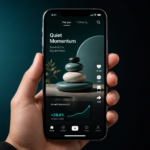 A smartphone showing a vertical video feed with niche content and growth analytics, representing a TikTok niche business strategy.
