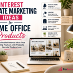 Pinterest affiliate marketing ideas for home office products with desk setup, laptop, lighting, desk accessories, productivity tools, and remote work essentials.