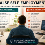 Comparison between a genuine freelancer and false self-employment with employee-like control and dependence